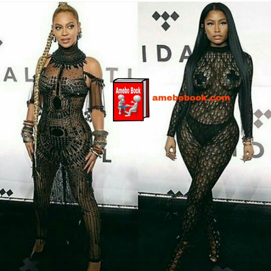 Who Wore It Better Beyonce And Nicki Minaj At The Barclays Center In Brooklyn For Tidal X 1015 