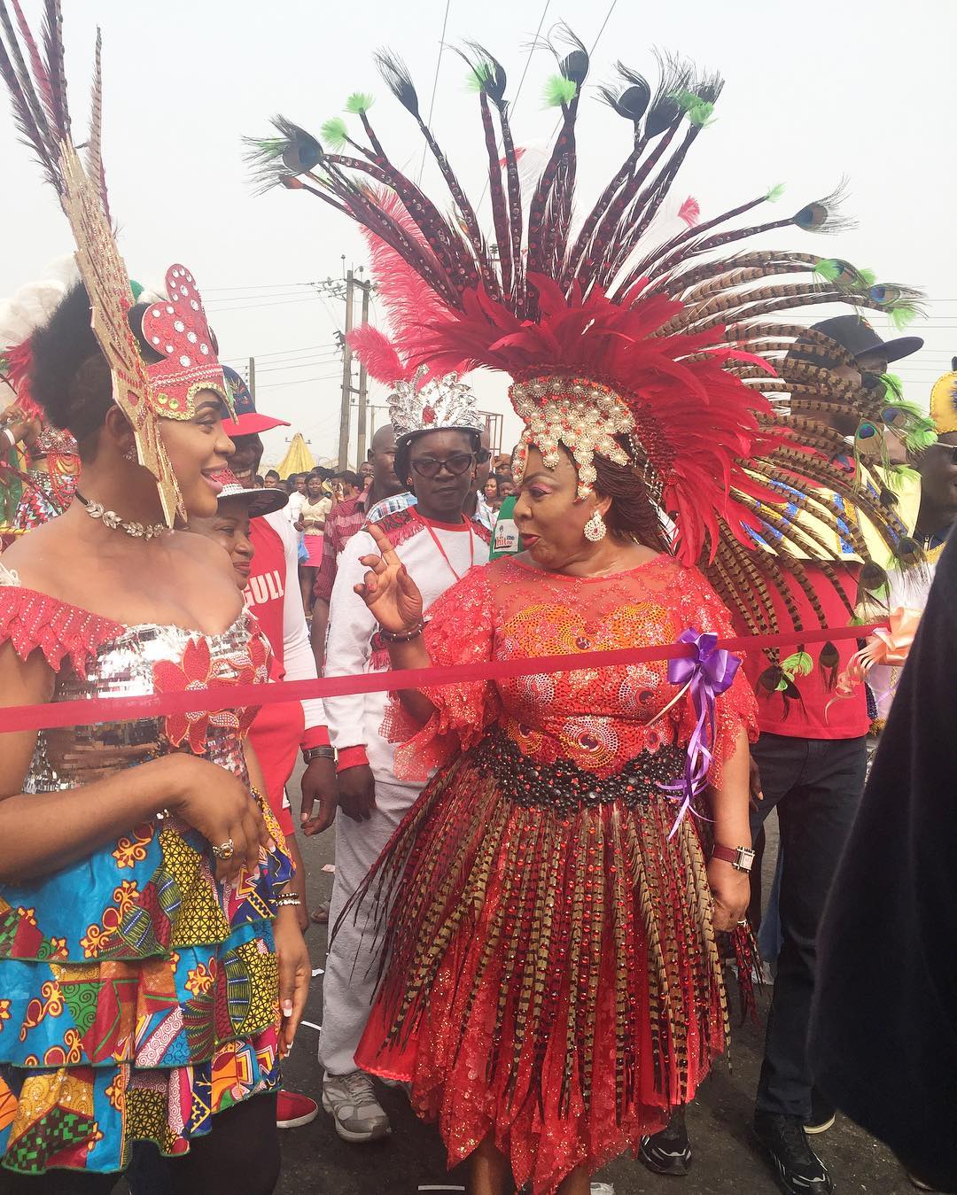 Uche Ogbodo And Florence Ita Giwa At The 2016 Calabar Carnival
