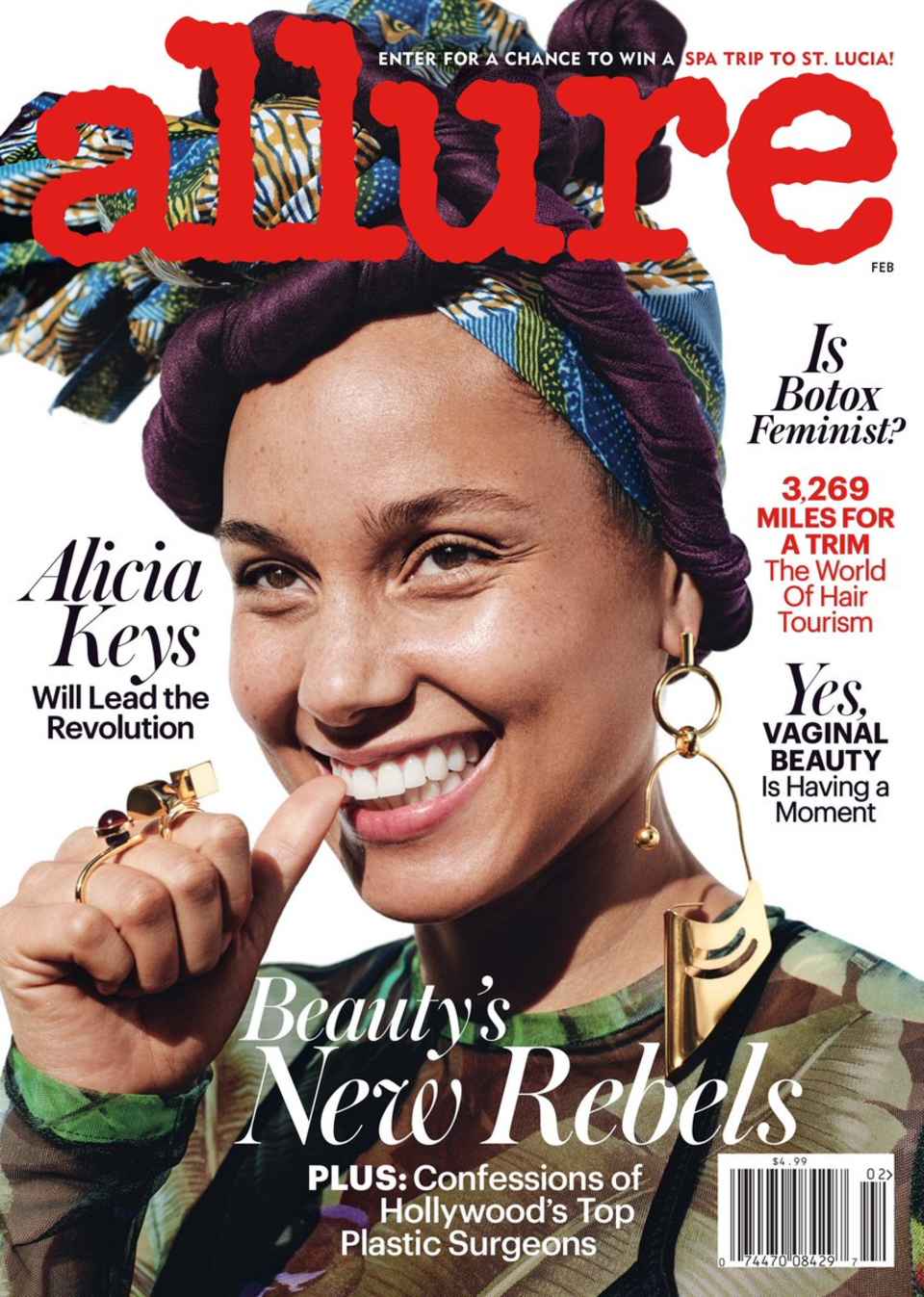 Alicia Keys on Allure's February 2017 cover