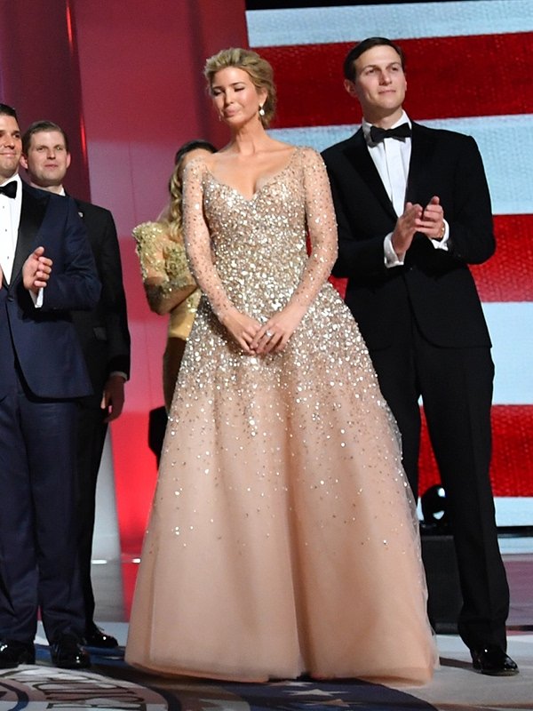 Ivanka Trump’s Stunning Champagne Carolina Herrera Inaugural Ball Gown
