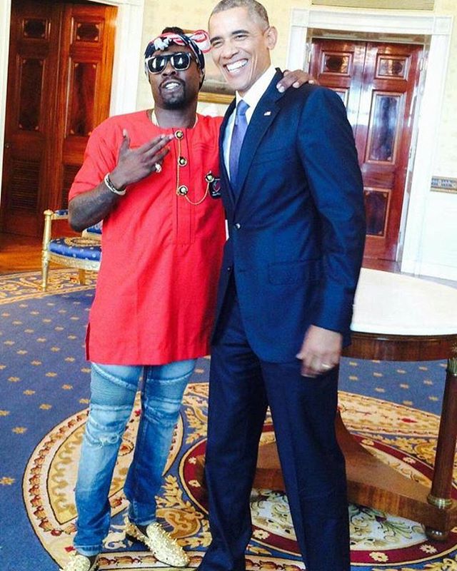 Rapper Wale With Barack Obama 