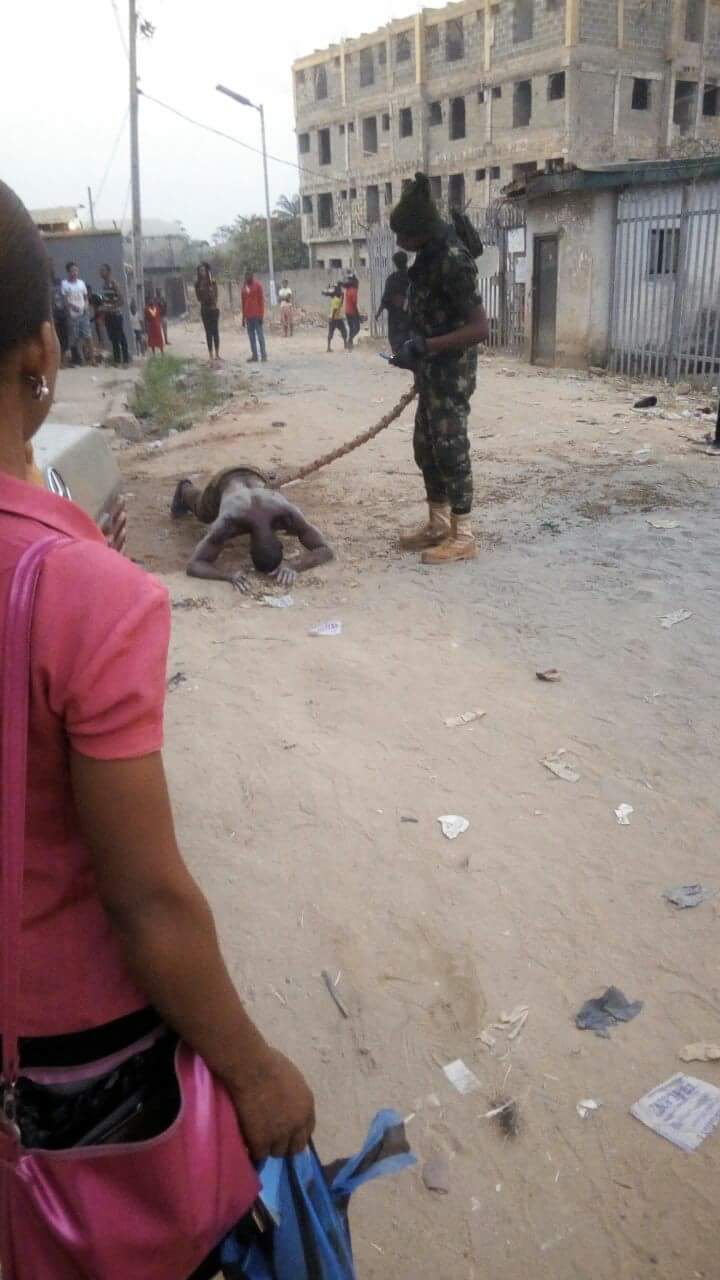 Soldier Tortures Man Accused Of Stealing Phone In Anambra State