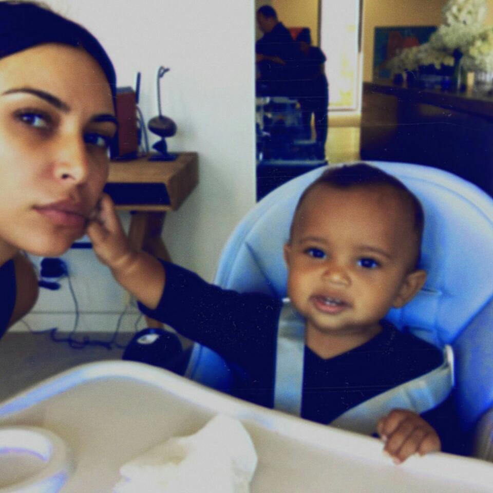 Kim Kardashian With Son Saint West Never-Before-Seen Selfies