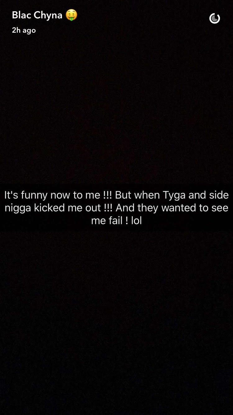 Blac Chyna Has Taken To Snapchat To Put Tyga On Blast