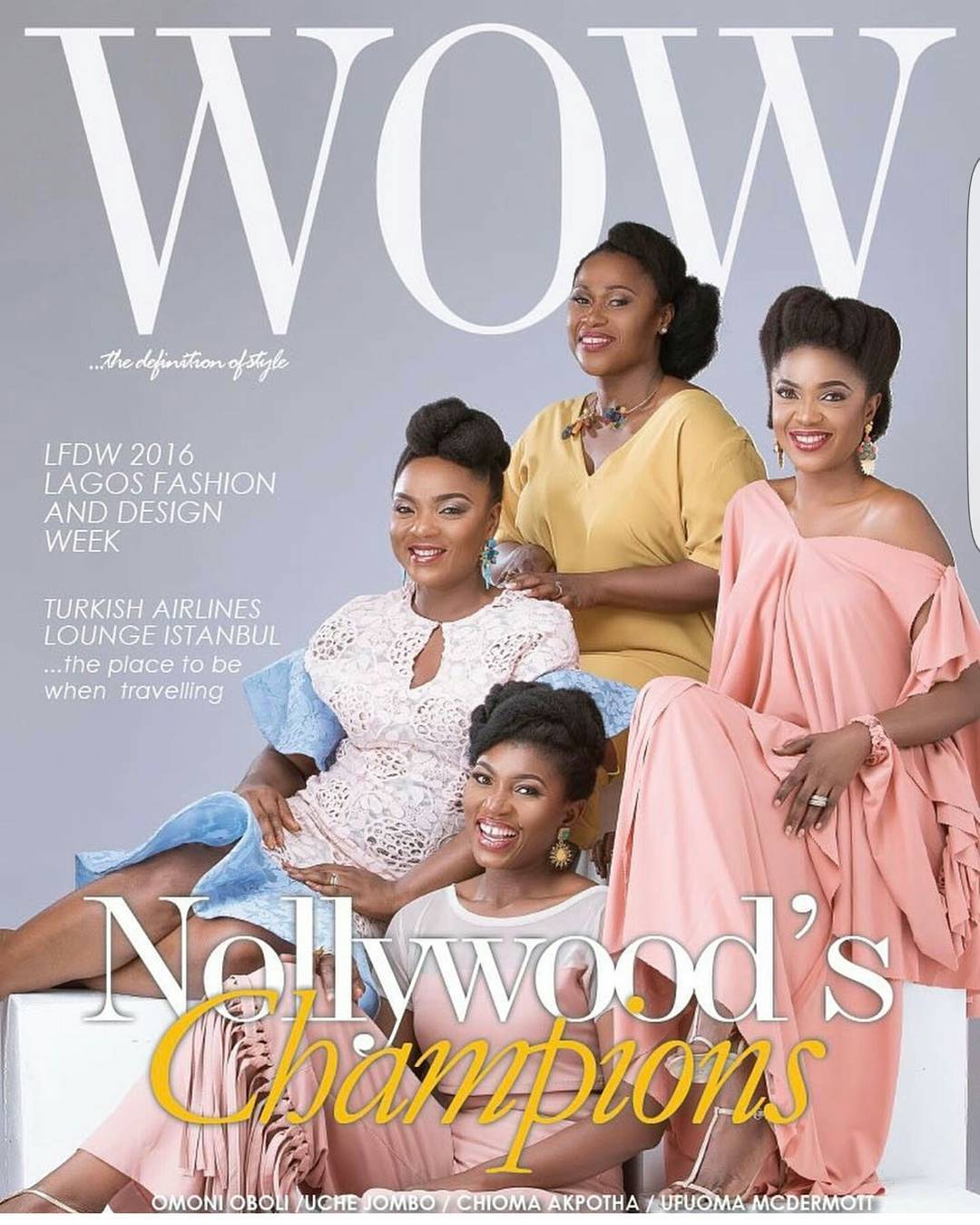 Gorgeous Nollywood’s Champions Chioma Akpotha, Uche Jombo, Omoni Oboli And Ufuoma Mcdermott Are In Wow Magazine