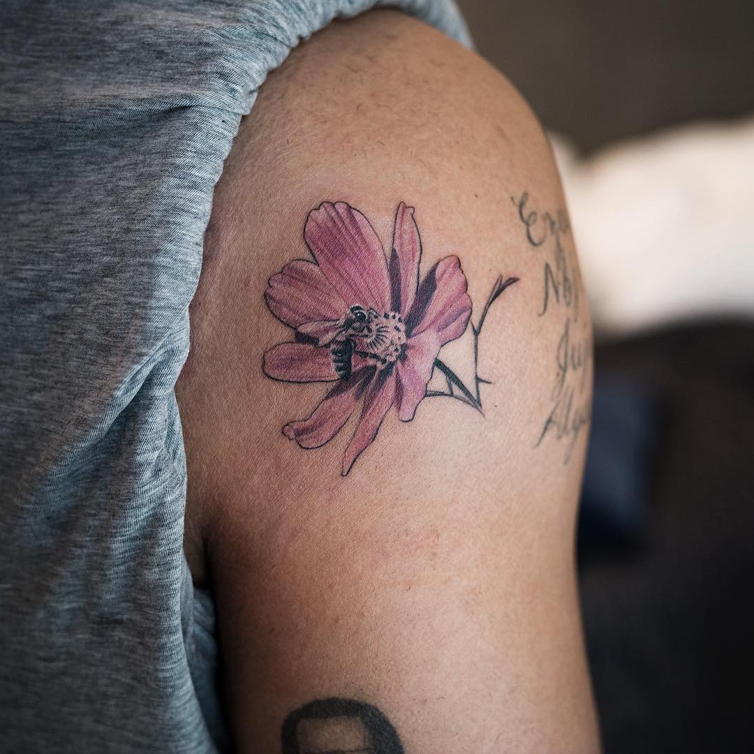 Drake More Life Flower Tattoo