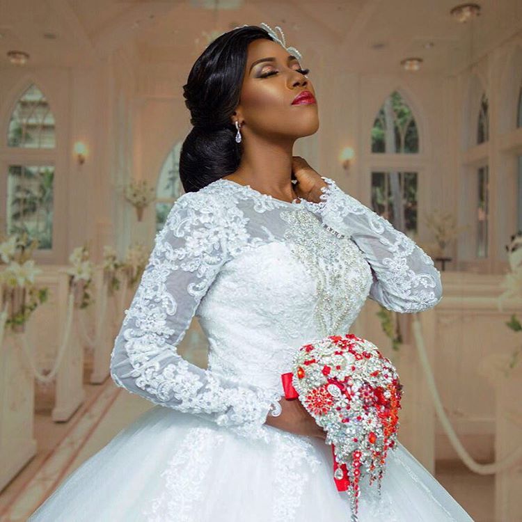 See How Gorgeous Ghanaian Actor Kofi Adjorlolo's Bride-to-be Looks In Wedding Gown