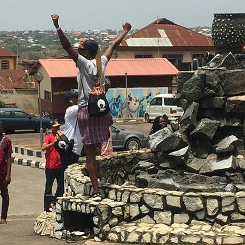 Female Amputee Who Made It To The Top Of Olumo Rock