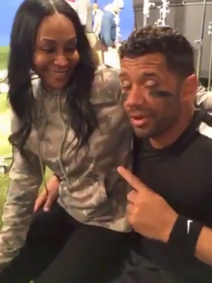 Just Chillin: Shocking Images Of Ciara’s Best Friend Yolanda Sitting On Husband Russell Wilson’s Lap