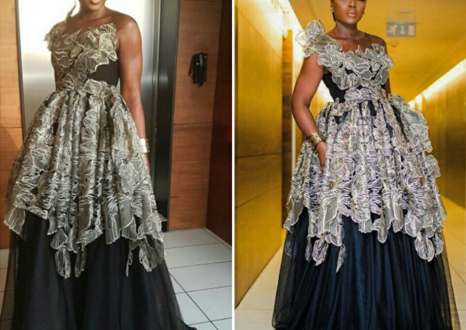 Nollywood Star Chioma Akpotha Rocked Custom-made Shakara Couture Dress At AMVCA 2017