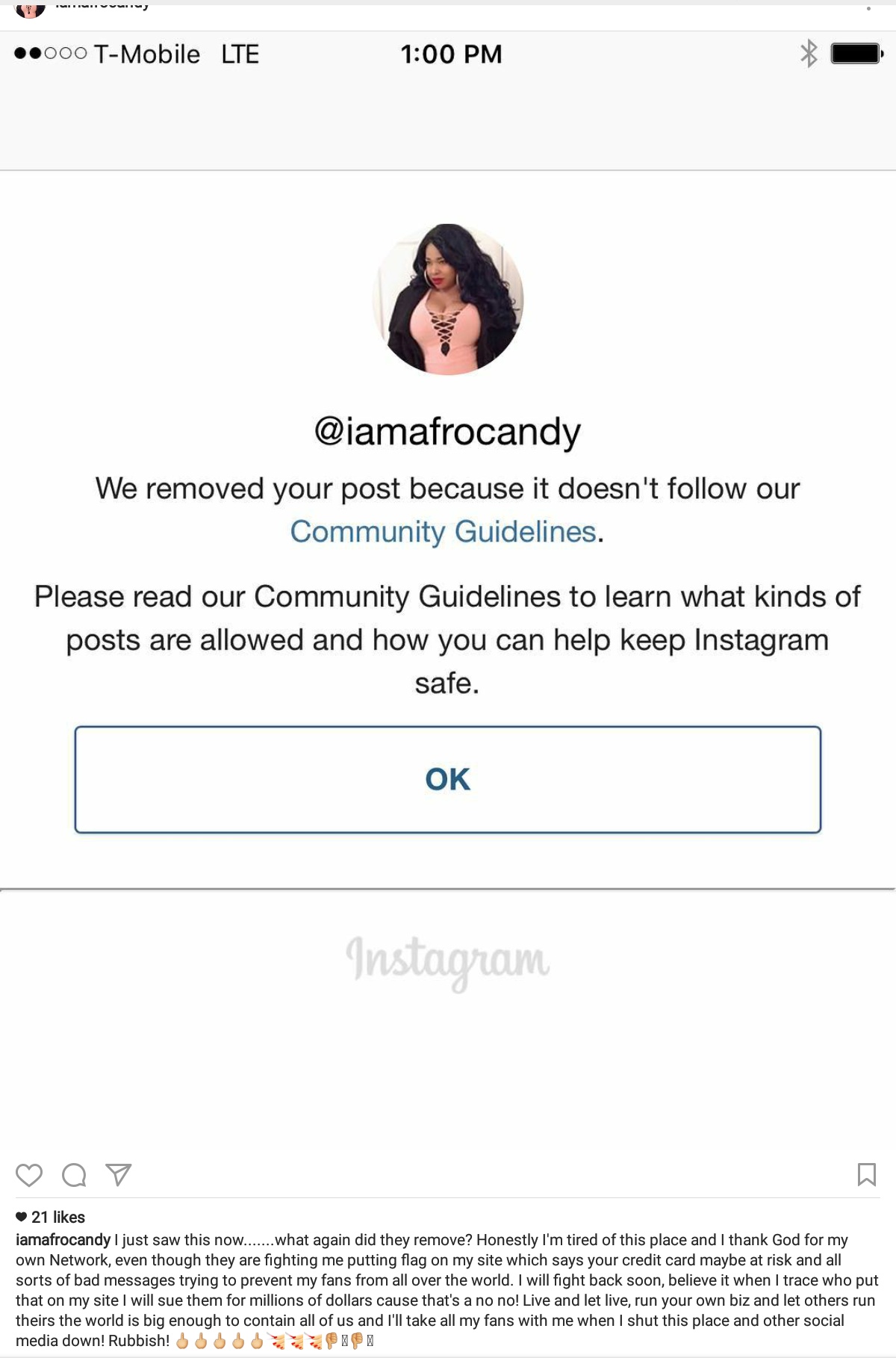 Afrocandy Has Threatened To Sue Instagram Over Discrimination