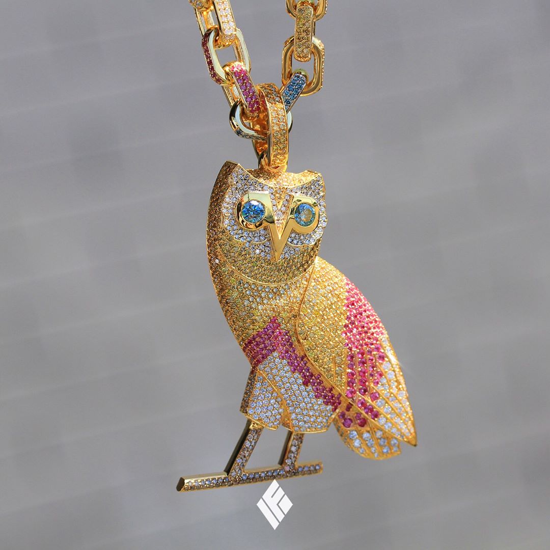 Drake Just Bought A New $120k OVO Owl On Hermes Link Chain