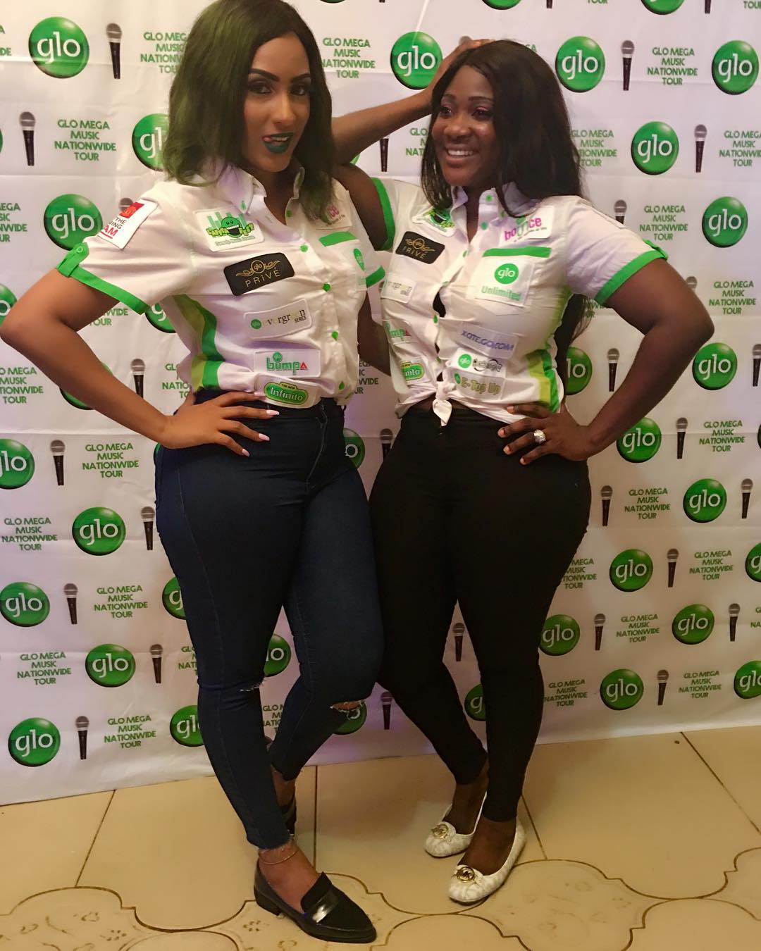 Mercy Johnson And Juliet Ibrahim At Glo Mega Music Tour Owerri 1