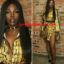 Annie Idibia Slays In Black And Gold Mini Dress With Thigh-high Slit