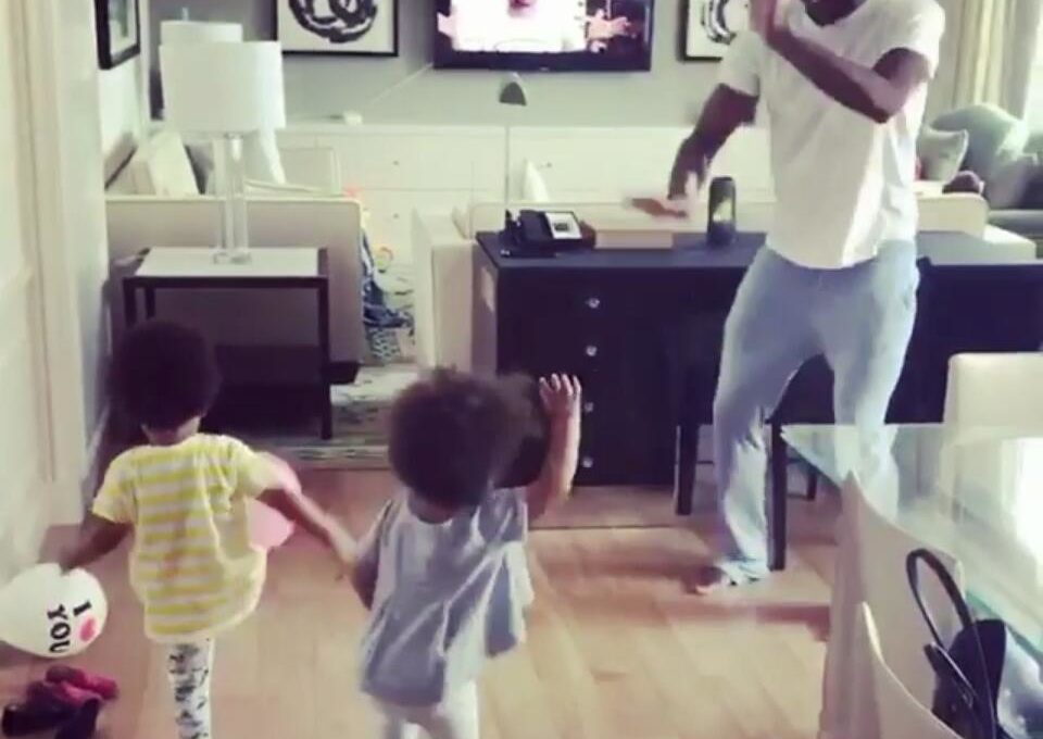 Mikel Obi And His Twin Daughters Dance