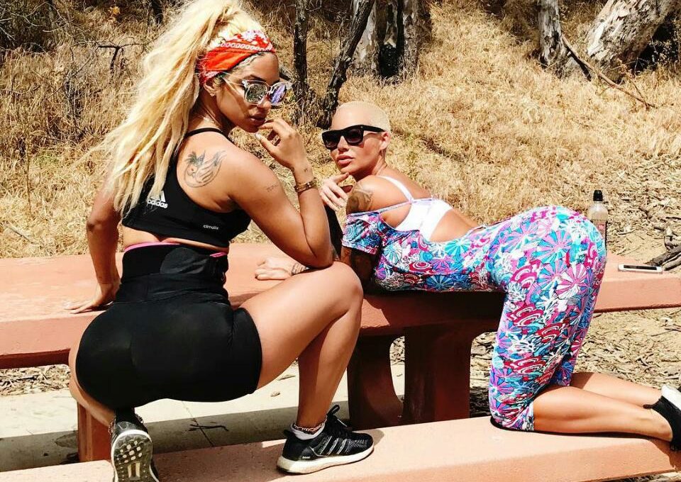 Amber Rose Strikes A Bootyful Pose While On A Hiking Journey