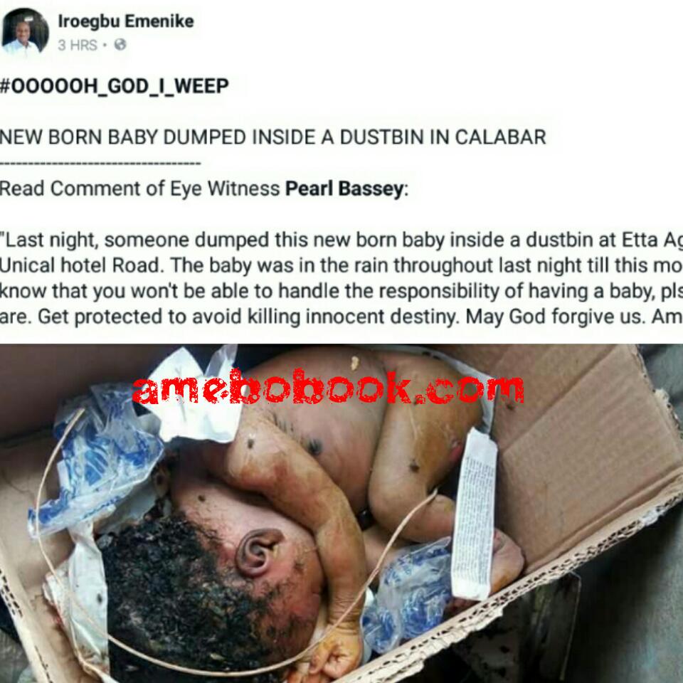 New Born Baby Dumped Inside A Dustbin In Calabar