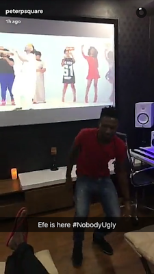 Efe Visits Psquare In Lagos 3