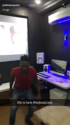 Efe Visits Psquare In Lagos 4