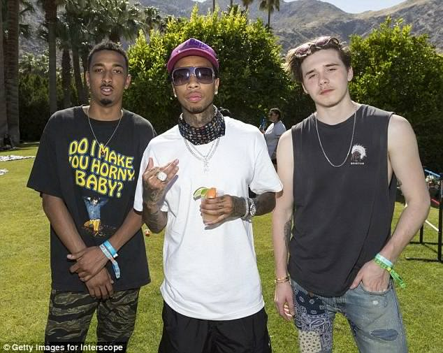 Tyga And Brooklyn Beckham At The Interscope Coachella House 1