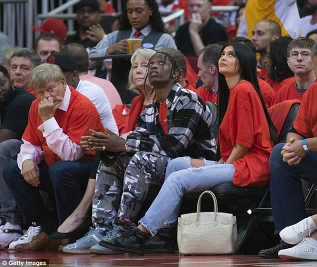 Travis Scott And Kylie Jenner Cozy Up At Rockets Game