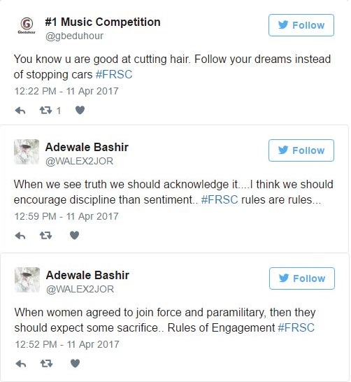 Nigerians Have Reacted On Social Media About The FRSC Commander Who Chopped Off Female Officer’s Hair 2