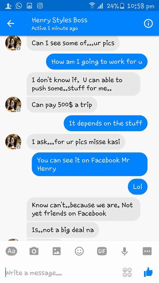 Kasi Benjamin Has Exposed Facebook Drug Baron Who Asked Her To Push Drugs For Him At $500 Per Trip 5