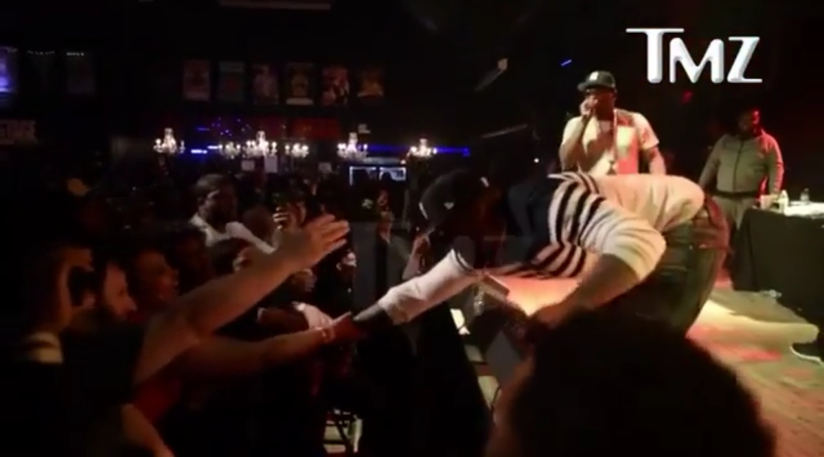 50 Cent Has Been Caught On Video PUNCHING A Female Fan In The Chest During Gig In Baltimore