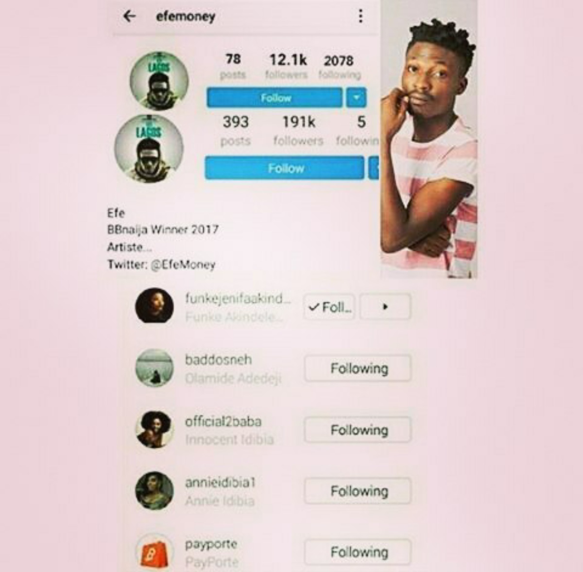 Did Efe Unfollow Anyone On Instagram 2