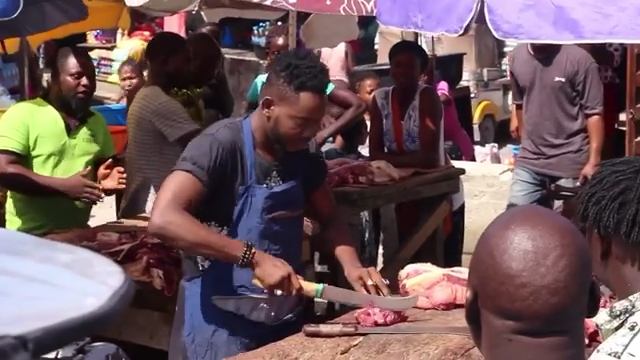 Adekunle Gold Turns Butcher While Shooting WORK Video 3