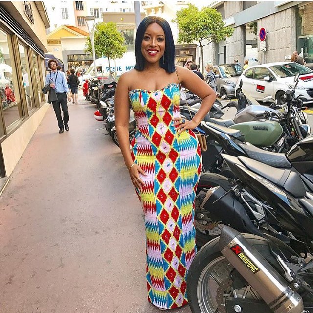 Joselyn Dumas Turned Heads Rocking Absolutely Stunning Hand Beaded Kente Outfit At Cannes Film Festival