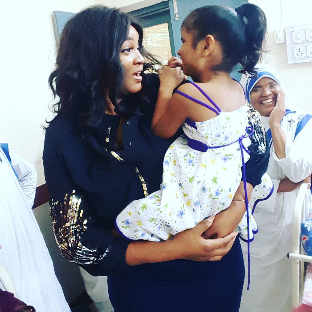 Omotola Jalade-Ekeinde And Omoni Oboli Visited Mother Teresa Orphanage Home In India 1