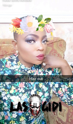 Funke Akindele Low Hair Cut 2