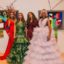 Beyonce Shows Off Family Photo While Rocking Red-Hot Gown And Headpiece