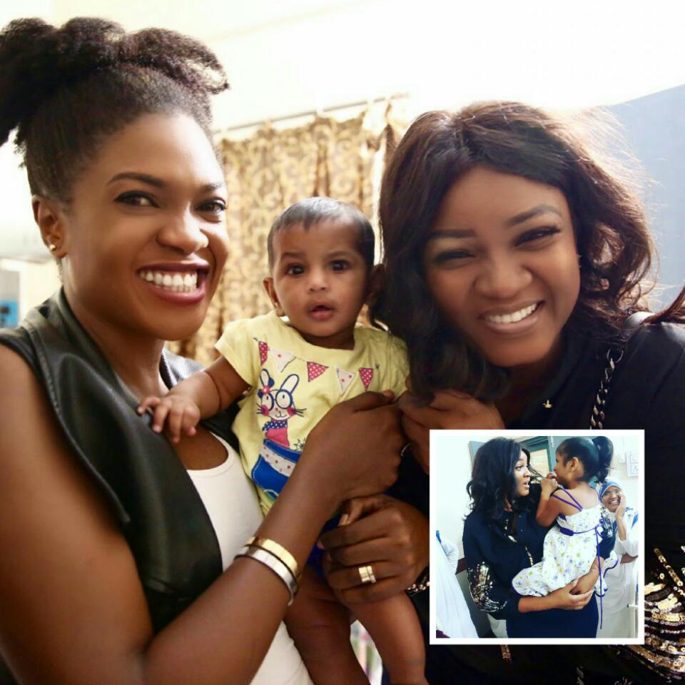 Omotola Jalade-Ekeinde And Omoni Oboli Visited Mother Teresa Orphanage Home In India