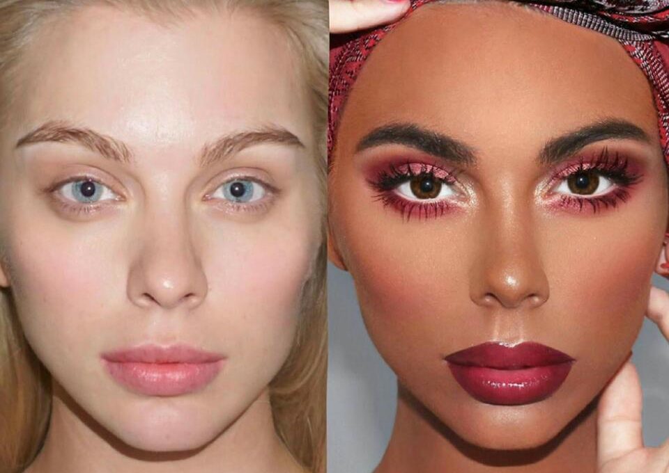 Makeup Artist Has Turned A Blonde White Woman Into Black One