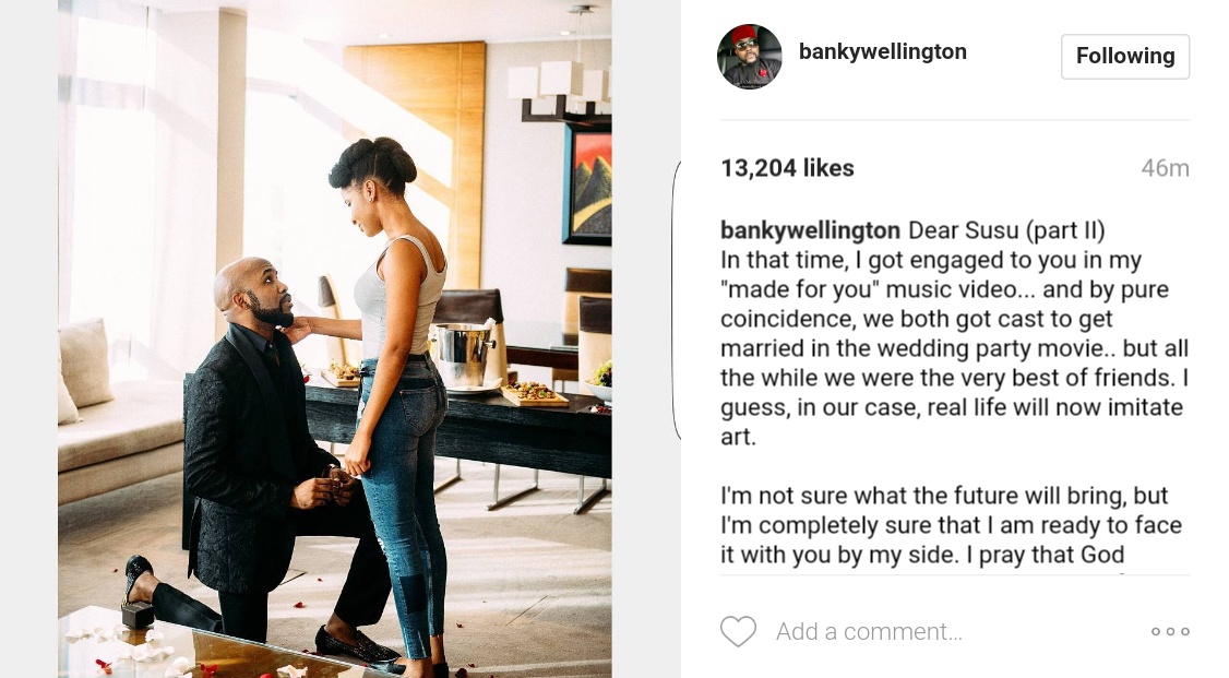 Banky W And Adesua Etomi Are Engaged 2