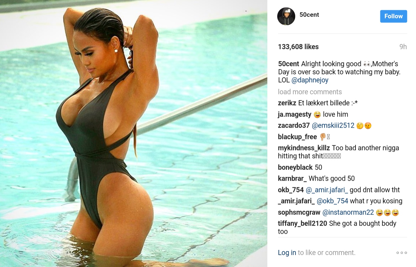 50 Cent Can't Get His Eyes Off Ex-Bae Daphne Joy's Bikini Photos 1