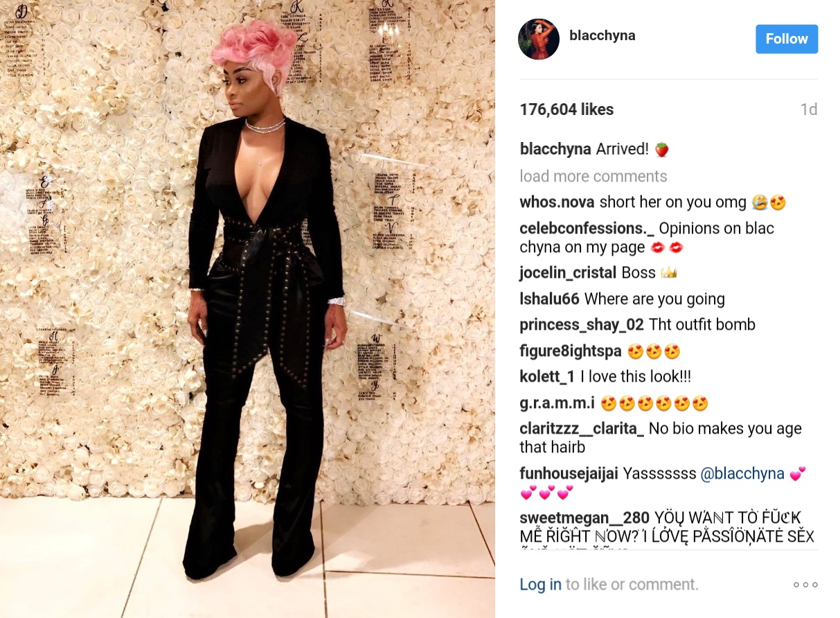 Blac Chyna Rocks Pink Wig While Flaunting Tiny Waist At Pal Nicole Williams' Wedding 2