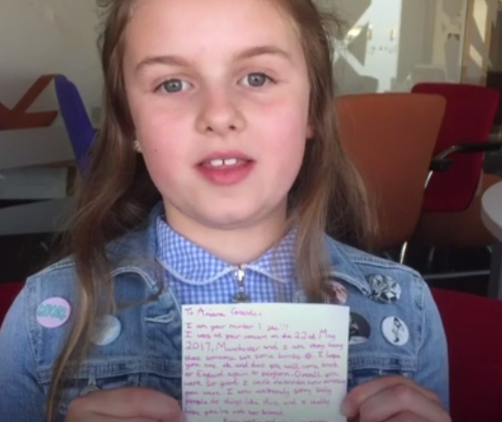 Heartfelt Letter 10-Year-Old Ariana Grande Fan Penned To The Singer Following The Tragic Terror Attack At Her Manchester Arena Concert 1