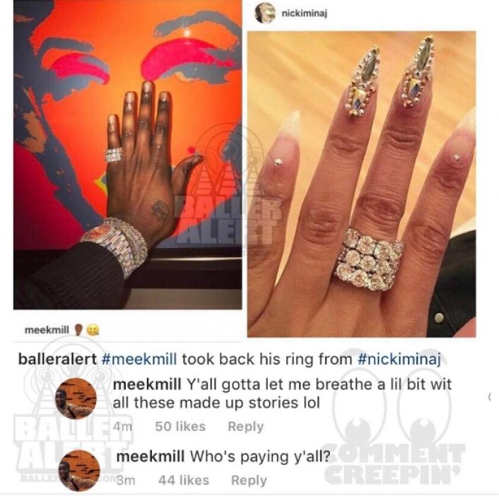 Meek Mill Has Already Given His New Girlfriend Nessa The Diamond Rings He Gave Nicki Minaj 2