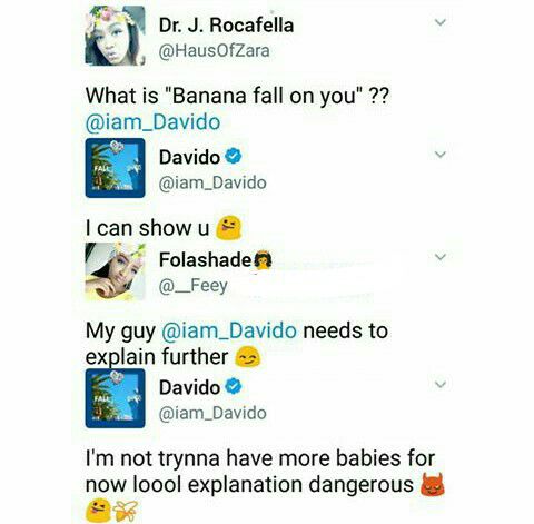 Davido Banana Fall On You 
