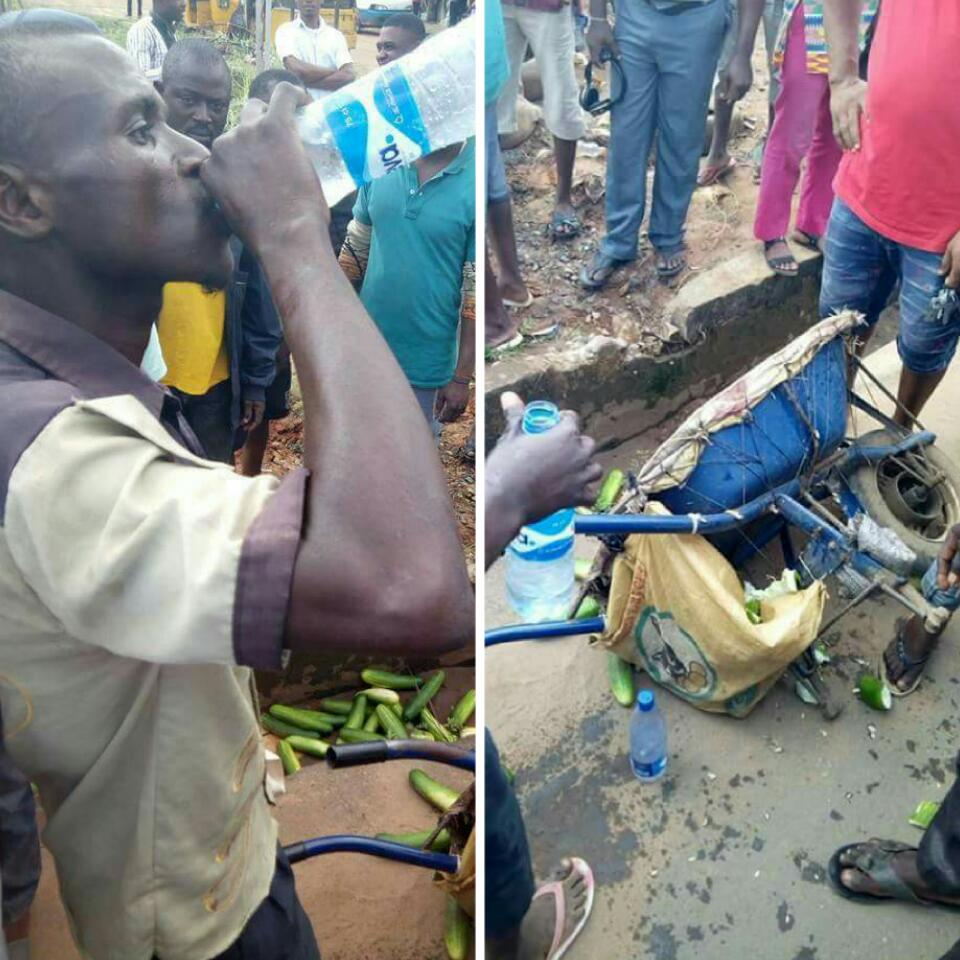 Man Caught Spraying His Urine On Cucumbers He Sells In Owerri