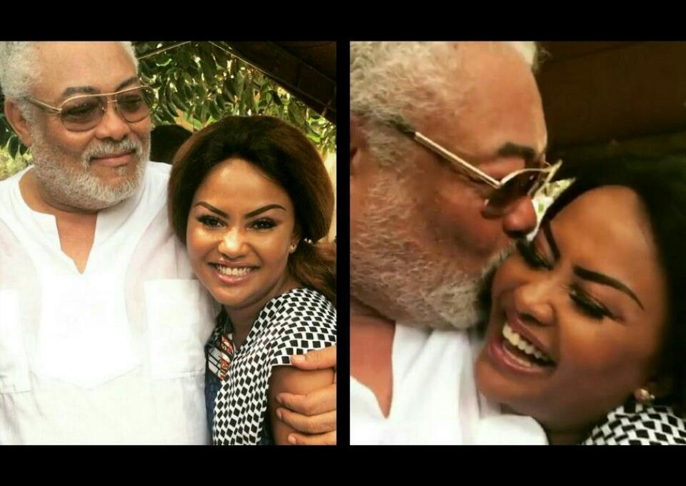 Nana Ama McBrown Shared A Video Of Former President John Jerry Rawlings Giving Her A Peck To Mark His 70th Birthday