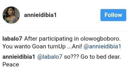 Annie Idibia Had This Epic Response To Follower Who Bothered Her For Turning Up For A Party After Hallelujah Challenge (1) 
