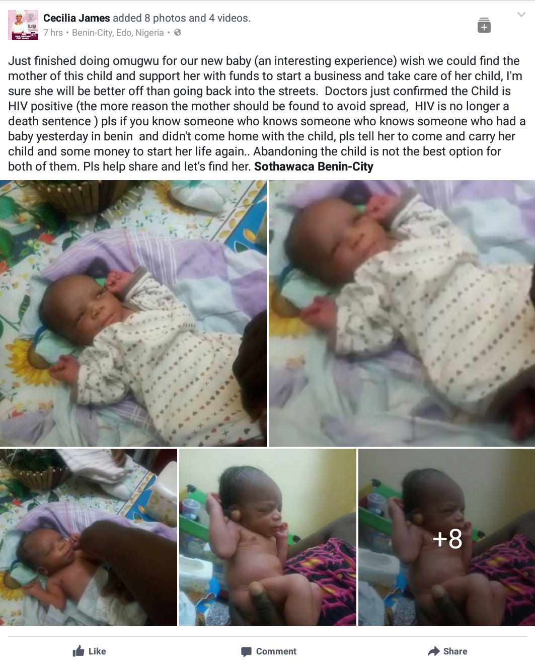 HIV-Positive Baby That Was Abandoned Along The Road In Benin City (1) 