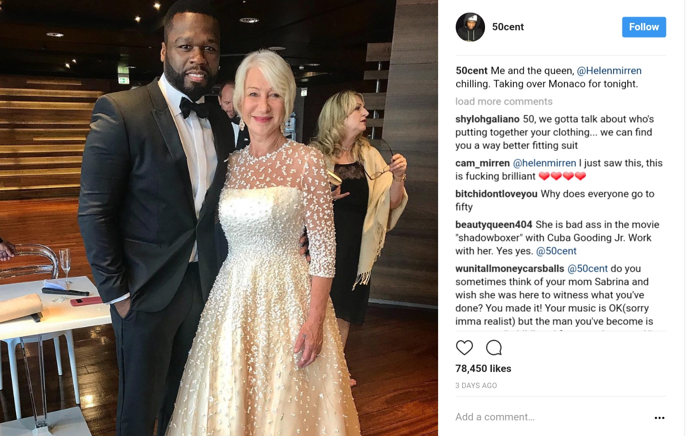 50 Cent Has Admitted That Helen Mirren Turns Him On (1)