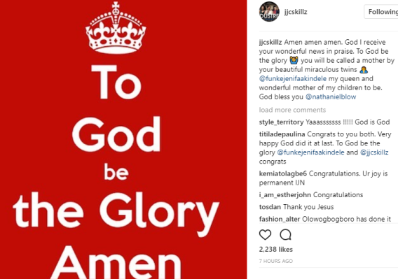 Funke Akindele And Her Husband JJC Skillz Are Expecting Twins (1)