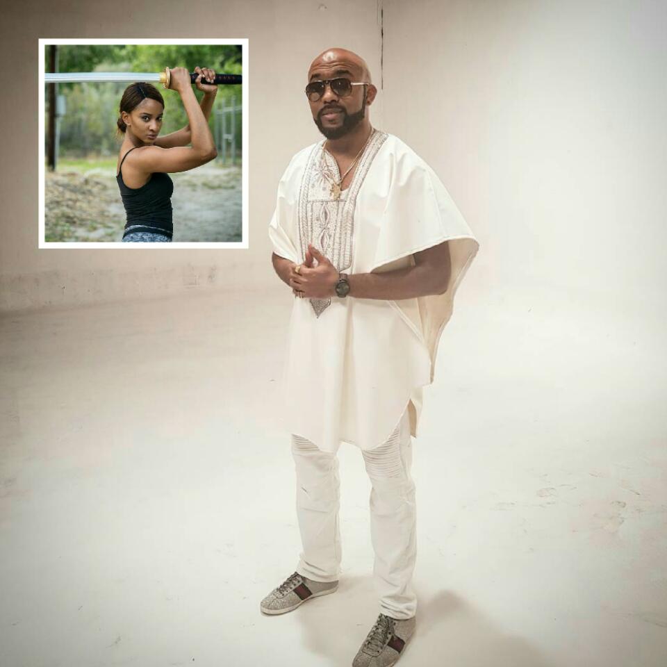 Banky W Gushes Over Adesua Etomi After Seeing Her Beat Guys Up On Set