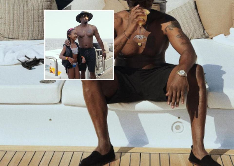 Diddy Shows Off His Dad Bod Drinking On Luxury Yacht Off Coast Of Italy